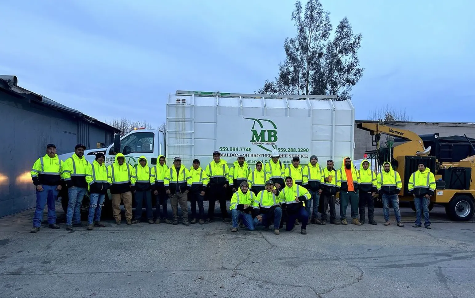The Maldonado Brothers Tree Service crew together in Fresno